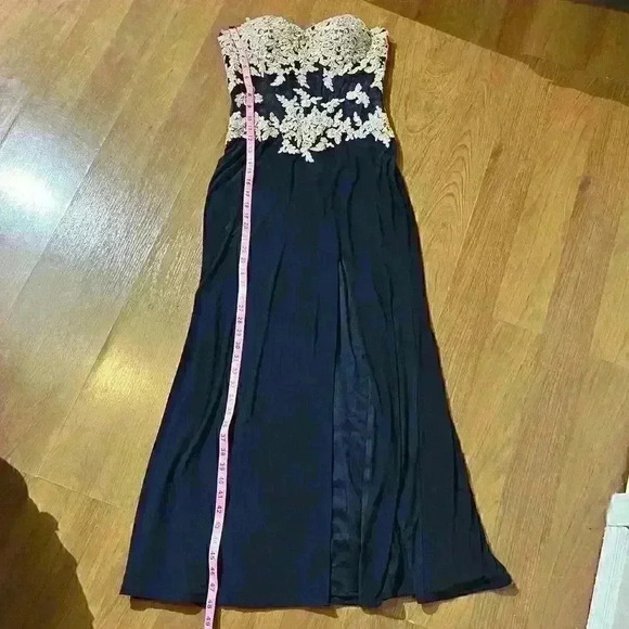 Glow By Colors Womens Corset Sequin Semi Sheer Strapless Jovani Evening Dress 6 - Picture 6 of 16